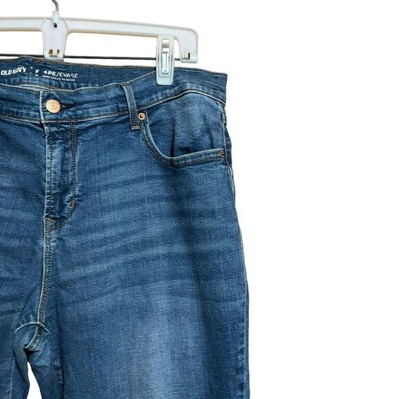 Old Navy Jeans Womens 14 Blue Flare Mid Rise Stretch Denim Bottoms - Picture 3 of 9
